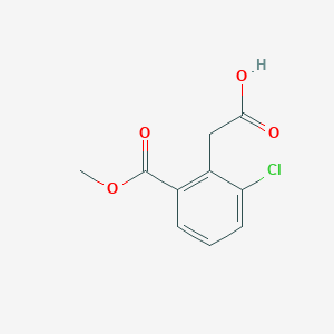 molecular formula C10H9ClO4 B13290827 2-[2-Chloro-6-(methoxycarbonyl)phenyl]acetic acid 
