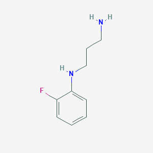 molecular formula C9H13FN2 B13290843 N1-(2-fluorophenyl)propane-1,3-diamine 