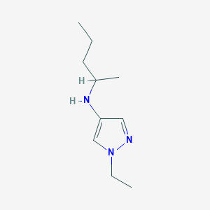molecular formula C10H19N3 B13290850 1-Ethyl-N-(pentan-2-yl)-1H-pyrazol-4-amine 