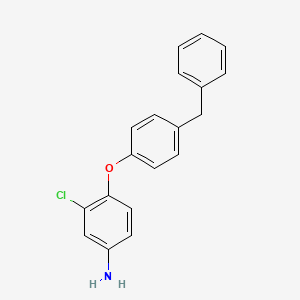 molecular formula C19H16ClNO B1329090 4-(4-Benzylphenoxy)-3-chloroaniline CAS No. 84866-01-3