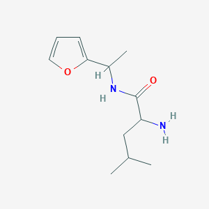 molecular formula C12H20N2O2 B13290916 2-amino-N-[1-(furan-2-yl)ethyl]-4-methylpentanamide 