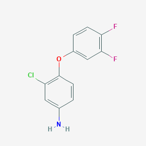 molecular formula C12H8ClF2NO B1329093 3-Chloro-4-(3,4-difluorophenoxy)aniline CAS No. 946775-44-6