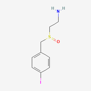 molecular formula C9H12INOS B13290947 2-[(4-Iodophenyl)methanesulfinyl]ethan-1-amine 