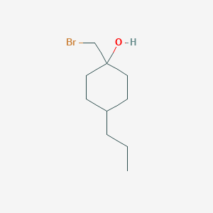 molecular formula C10H19BrO B13290965 1-(Bromomethyl)-4-propylcyclohexan-1-ol 