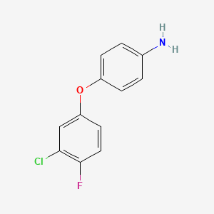 molecular formula C12H9ClFNO B1329097 4-(3-Chloro-4-fluorophenoxy)aniline CAS No. 383126-92-9
