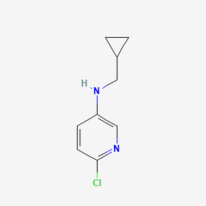 molecular formula C9H11ClN2 B13291009 6-chloro-N-(cyclopropylmethyl)pyridin-3-amine 