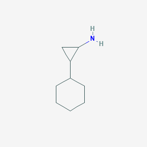 molecular formula C9H17N B13291028 2-Cyclohexylcyclopropan-1-amine 
