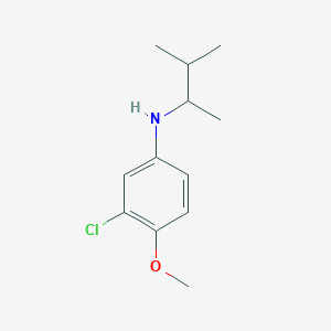 molecular formula C12H18ClNO B13291067 3-chloro-4-methoxy-N-(3-methylbutan-2-yl)aniline 