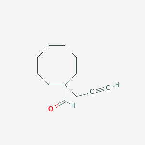 molecular formula C12H18O B13291072 1-(Prop-2-yn-1-yl)cyclooctane-1-carbaldehyde 