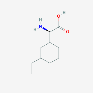 molecular formula C10H19NO2 B13291104 (2R)-2-Amino-2-(3-ethylcyclohexyl)acetic acid 