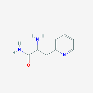 molecular formula C8H11N3O B13291114 2-Amino-3-(pyridin-2-YL)propanamide 