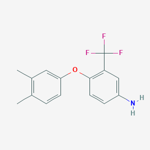 molecular formula C15H14F3NO B1329113 4-(3,4-Dimethylphenoxy)-3-(trifluoromethyl)aniline CAS No. 946784-08-3
