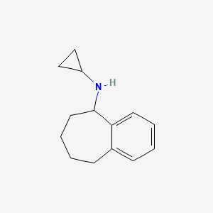 molecular formula C14H19N B13291144 N-cyclopropyl-6,7,8,9-tetrahydro-5H-benzo[7]annulen-5-amine 