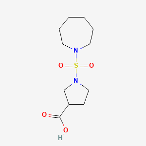 molecular formula C11H20N2O4S B13291156 1-(Azepane-1-sulfonyl)pyrrolidine-3-carboxylic acid 