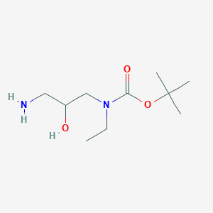 molecular formula C10H22N2O3 B13291165 tert-Butyl N-(3-amino-2-hydroxypropyl)-N-ethylcarbamate 
