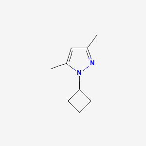 molecular formula C9H14N2 B13291169 1-Cyclobutyl-3,5-dimethyl-1H-pyrazole 