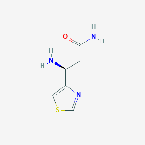molecular formula C6H9N3OS B13291182 (3S)-3-Amino-3-(1,3-thiazol-4-yl)propanamide 