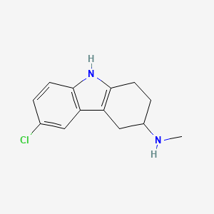 molecular formula C13H15ClN2 B13291188 6-chloro-N-methyl-2,3,4,9-tetrahydro-1H-carbazol-3-amine 