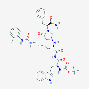 molecular formula C43H54N8O7 B132912 Bootlabcap CAS No. 157973-91-6