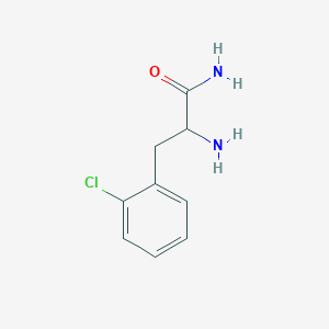 molecular formula C9H11ClN2O B13291205 2-Amino-3-(2-chlorophenyl)propanamide 