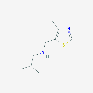 molecular formula C9H16N2S B13291213 [(4-Methyl-1,3-thiazol-5-yl)methyl](2-methylpropyl)amine 