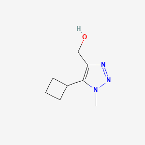 molecular formula C8H13N3O B13291232 (5-Cyclobutyl-1-methyl-1H-1,2,3-triazol-4-yl)methanol 