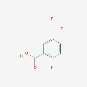 molecular formula C9H7F3O2 B13291236 5-(1,1-Difluoroethyl)-2-fluorobenzoic acid 