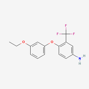 molecular formula C15H14F3NO2 B1329124 4-(3-Ethoxyphenoxy)-3-(trifluoromethyl)aniline CAS No. 946784-28-7
