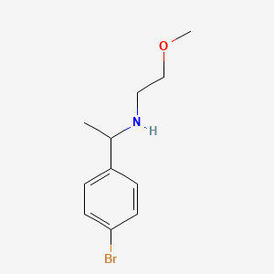 molecular formula C11H16BrNO B13291256 [1-(4-Bromophenyl)ethyl](2-methoxyethyl)amine 