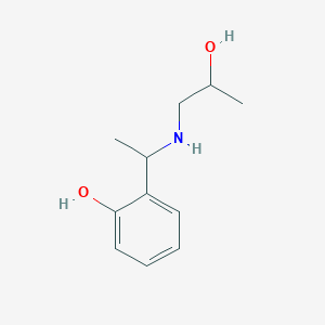 molecular formula C11H17NO2 B13291259 2-{1-[(2-Hydroxypropyl)amino]ethyl}phenol 