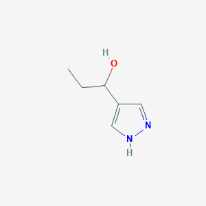 molecular formula C6H10N2O B13291279 1-(1H-pyrazol-4-yl)propan-1-ol 