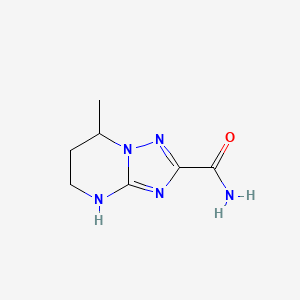 molecular formula C7H11N5O B13291280 7-Methyl-4H,5H,6H,7H-[1,2,4]triazolo[1,5-a]pyrimidine-2-carboxamide 