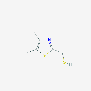 molecular formula C6H9NS2 B13291284 (Dimethyl-1,3-thiazol-2-yl)methanethiol 