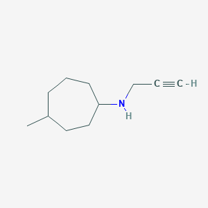 molecular formula C11H19N B13291328 4-Methyl-N-(prop-2-YN-1-YL)cycloheptan-1-amine 