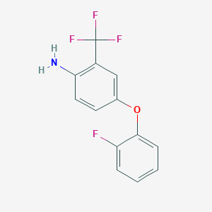 molecular formula C13H9F4NO B1329133 4-(2-Fluorophenoxy)-2-(trifluoromethyl)aniline CAS No. 946784-47-0