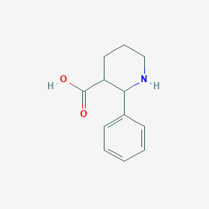molecular formula C12H15NO2 B13291345 2-Phenylpiperidine-3-carboxylic acid 