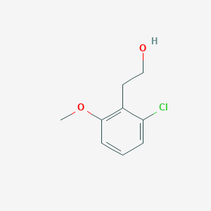 molecular formula C9H11ClO2 B13291347 2-(2-Chloro-6-methoxyphenyl)ethan-1-ol 