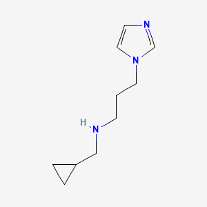 molecular formula C10H17N3 B13291352 (Cyclopropylmethyl)[3-(1H-imidazol-1-yl)propyl]amine 