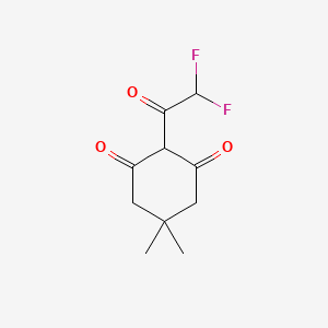 molecular formula C10H12F2O3 B13291355 2-(2,2-Difluoroacetyl)-5,5-dimethylcyclohexane-1,3-dione 
