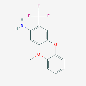 molecular formula C14H12F3NO2 B1329136 4-(2-Methoxyphenoxy)-2-(trifluoromethyl)aniline CAS No. 946741-20-4