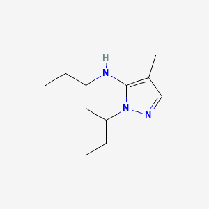 molecular formula C11H19N3 B13291366 5,7-Diethyl-3-methyl-4H,5H,6H,7H-pyrazolo[1,5-a]pyrimidine 