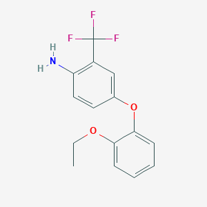 molecular formula C15H14F3NO2 B1329137 4-(2-Ethoxyphenoxy)-2-(trifluoromethyl)aniline CAS No. 946784-51-6