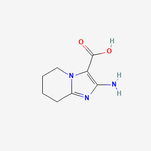 molecular formula C8H11N3O2 B13291389 2-Amino-5H,6H,7H,8H-imidazo[1,2-a]pyridine-3-carboxylic acid 