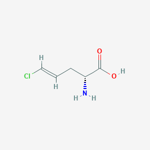 molecular formula C5H8ClNO2 B13291390 (2R)-2-Amino-5-chloropent-4-enoic acid 