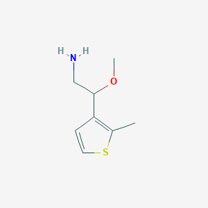 molecular formula C8H13NOS B13291414 2-Methoxy-2-(2-methylthiophen-3-yl)ethan-1-amine 