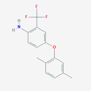 molecular formula C15H14F3NO B1329142 4-(2,5-Dimethylphenoxy)-2-(trifluoromethyl)aniline CAS No. 946784-57-2