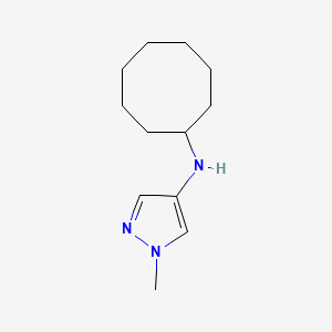 molecular formula C12H21N3 B13291454 N-Cyclooctyl-1-methyl-1H-pyrazol-4-amine 