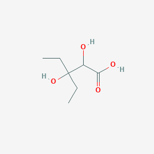 molecular formula C7H14O4 B13291459 3-Ethyl-2,3-dihydroxypentanoic acid 