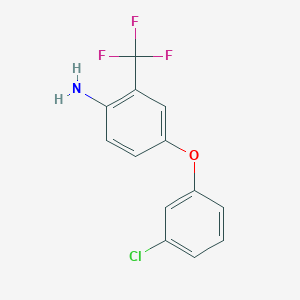 molecular formula C13H9ClF3NO B1329146 4-(3-Chlorophenoxy)-2-(trifluoromethyl)aniline CAS No. 946784-60-7