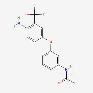 molecular formula C15H13F3N2O2 B1329148 N-{3-[4-Amino-3-(trifluoromethyl)phenoxy]-phenyl}acetamide CAS No. 946698-12-0